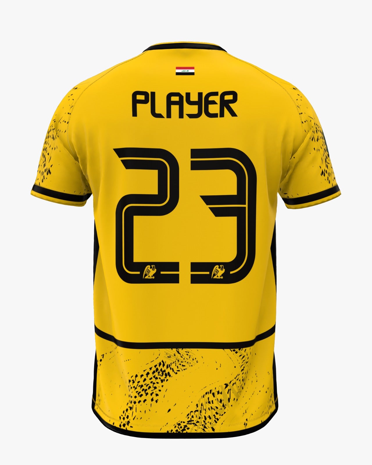Back of the Al-Kufa SC home football jersey with player name and number 23